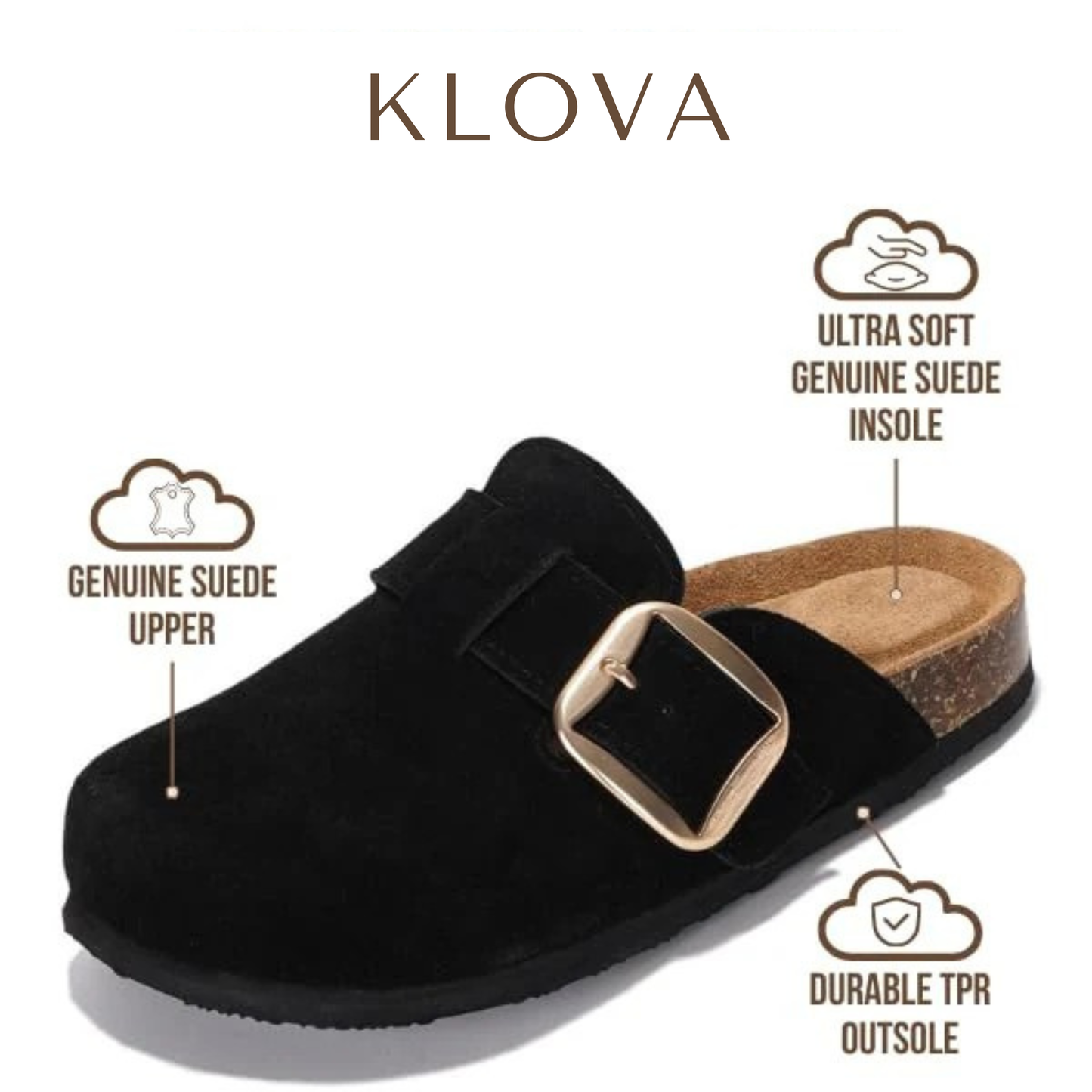 Genuine suede Clogs by Klova